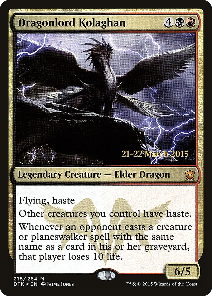 Kolaghan, seigneur-dragon — Dragons of Tarkir Promos — Magic: The Gathering