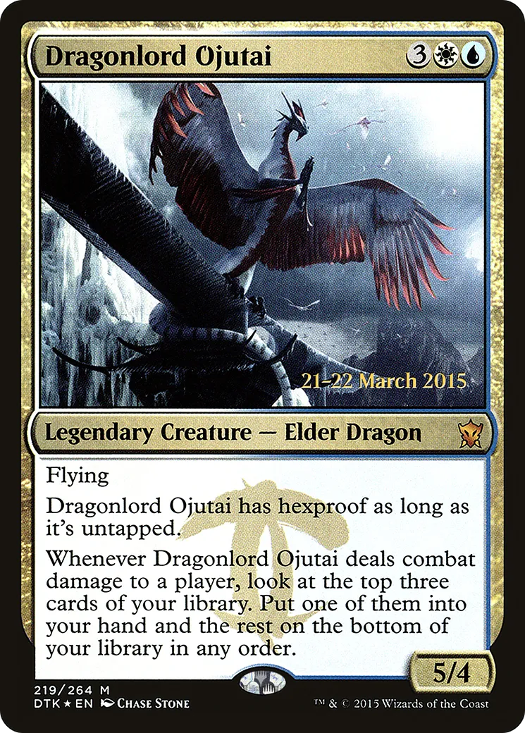 Dragonlord Ojutai — Dragons of Tarkir Promos — Magic: The Gathering