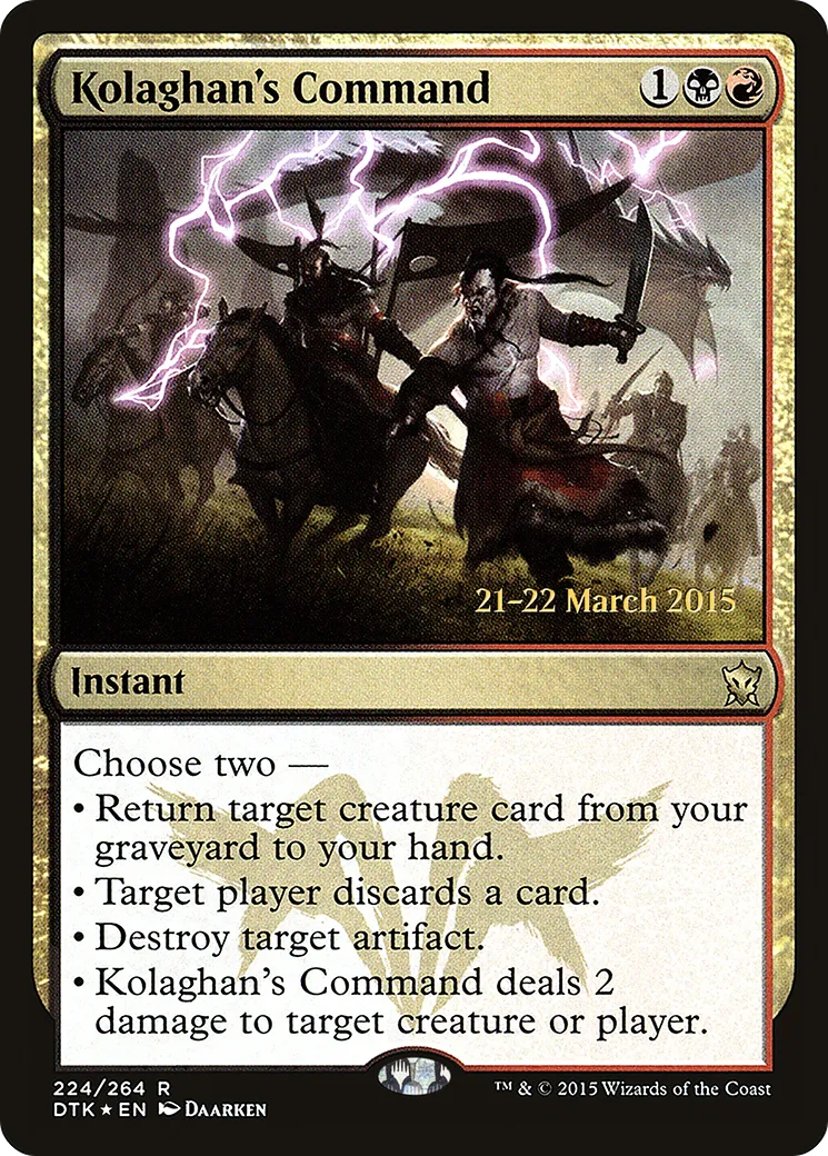 Commandement de Kolaghan — Dragons of Tarkir Promos — Magic: The Gathering