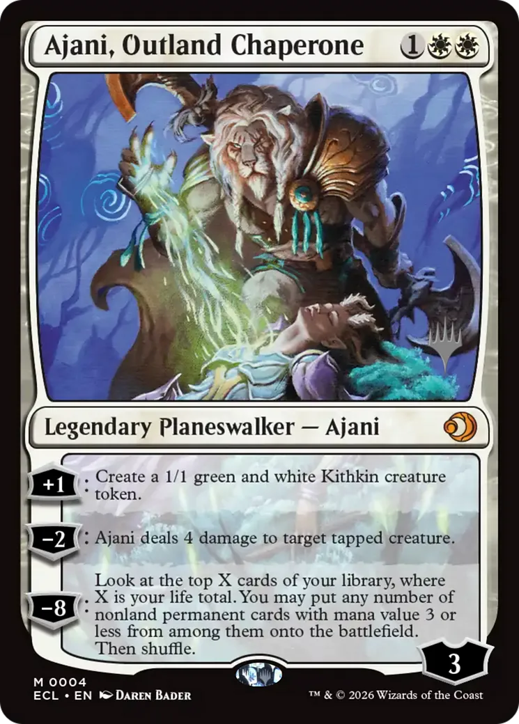 Ajani, Outland Chaperone — Lorwyn Eclipsed Promos — Magic: The Gathering