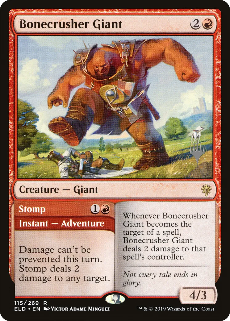 Géant craque-os // Piétineur — Throne of Eldraine Promos — Magic: The Gathering