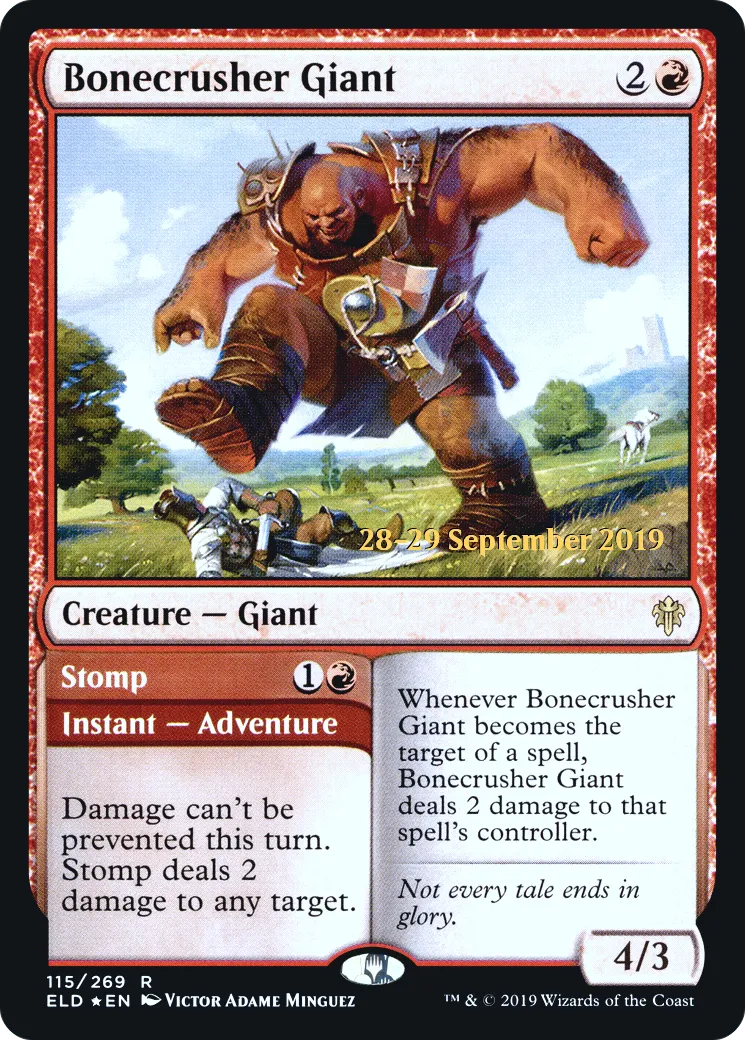 Géant craque-os // Piétineur — Throne of Eldraine Promos — Magic: The Gathering