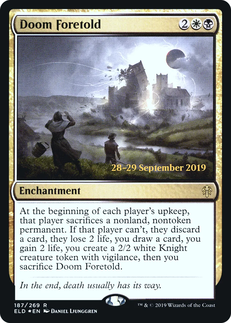 Fatalité prédite — Throne of Eldraine Promos — Magic: The Gathering