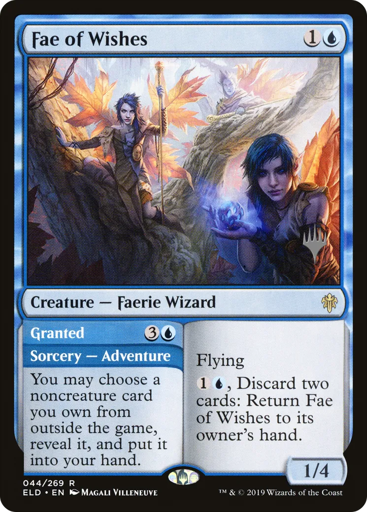 Fae des souhaits // Exaucé — Throne of Eldraine Promos — Magic: The Gathering