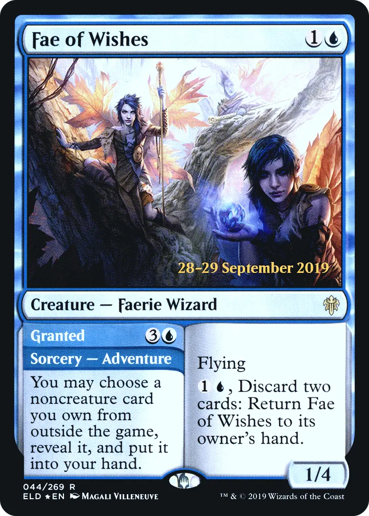 Fae des souhaits // Exaucé — Throne of Eldraine Promos — Magic: The Gathering