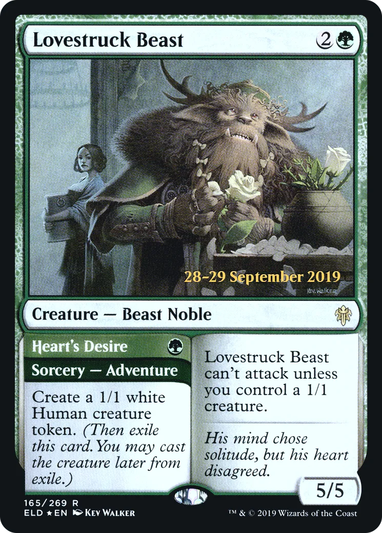 Bête frappée d'amour // Désir du cœur — Throne of Eldraine Promos — Magic: The Gathering