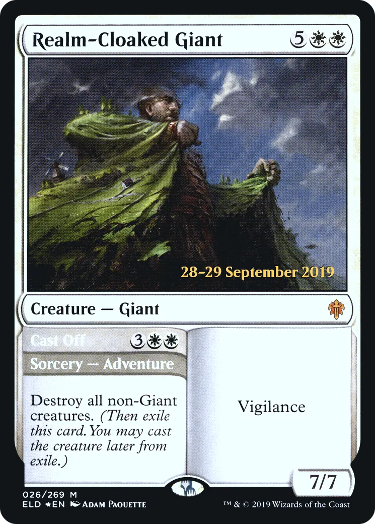 Géant drapé de royaume // Dévêtir — Throne of Eldraine Promos — Magic: The Gathering