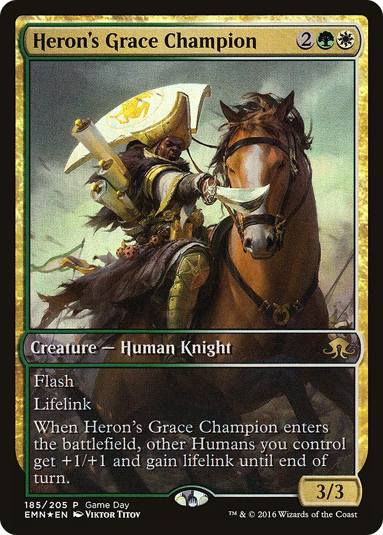 Champion de la Grâce du héron — Eldritch Moon Promos — Magic: The Gathering