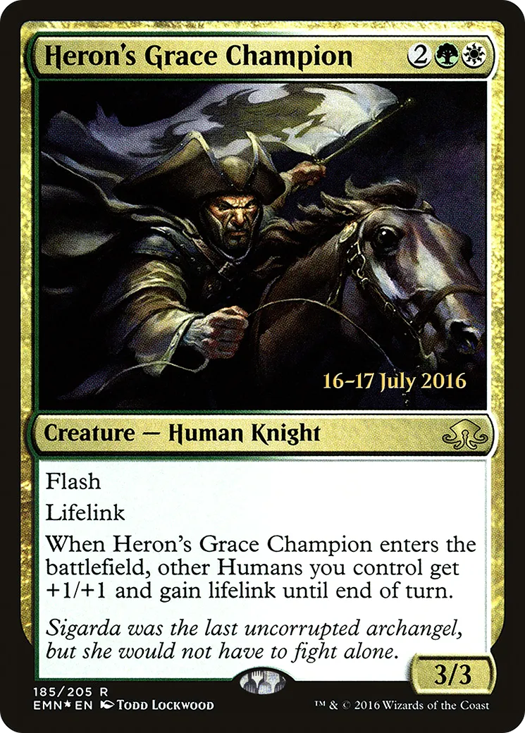 Champion de la Grâce du héron — Eldritch Moon Promos — Magic: The Gathering