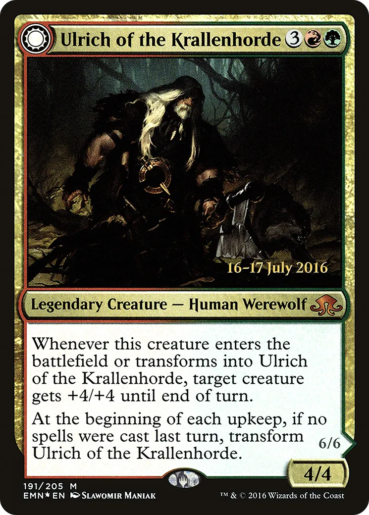 Ulrich of the Krallenhorde // Ulrich, Uncontested Alpha — Eldritch Moon Promos — Magic: The Gathering