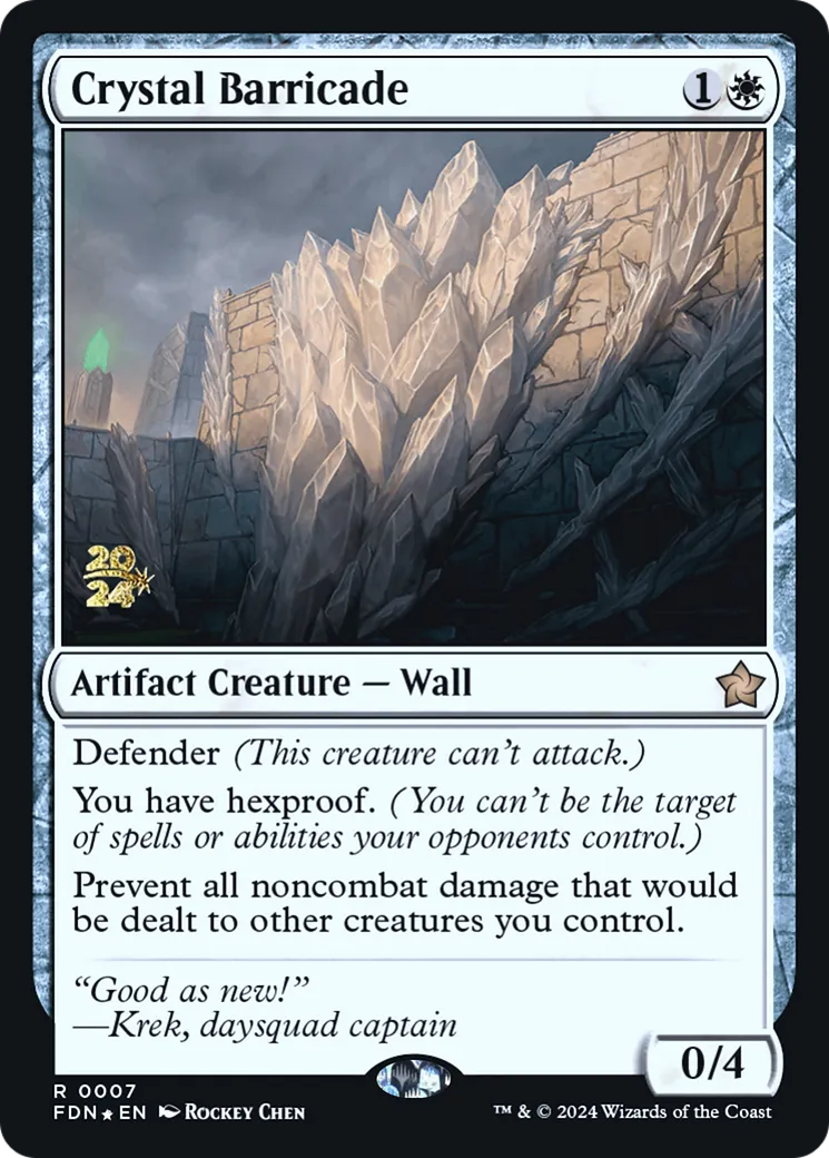 Barricade de cristal — Foundations Promos — Magic: The Gathering