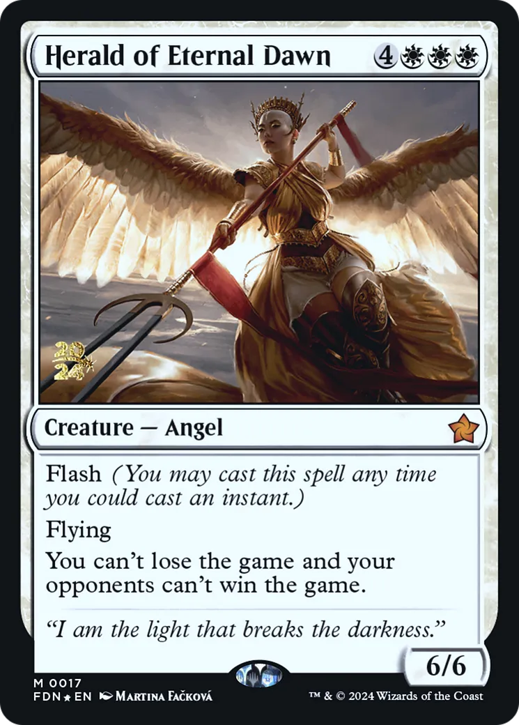 Héraut de l'aube éternelle — Foundations Promos — Magic: The Gathering
