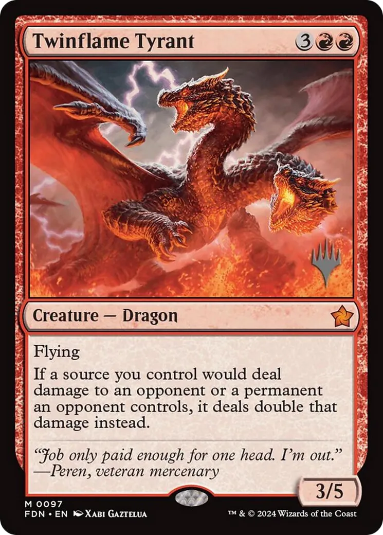 Twinflame Tyrant — Foundations Promos — Magic: The Gathering