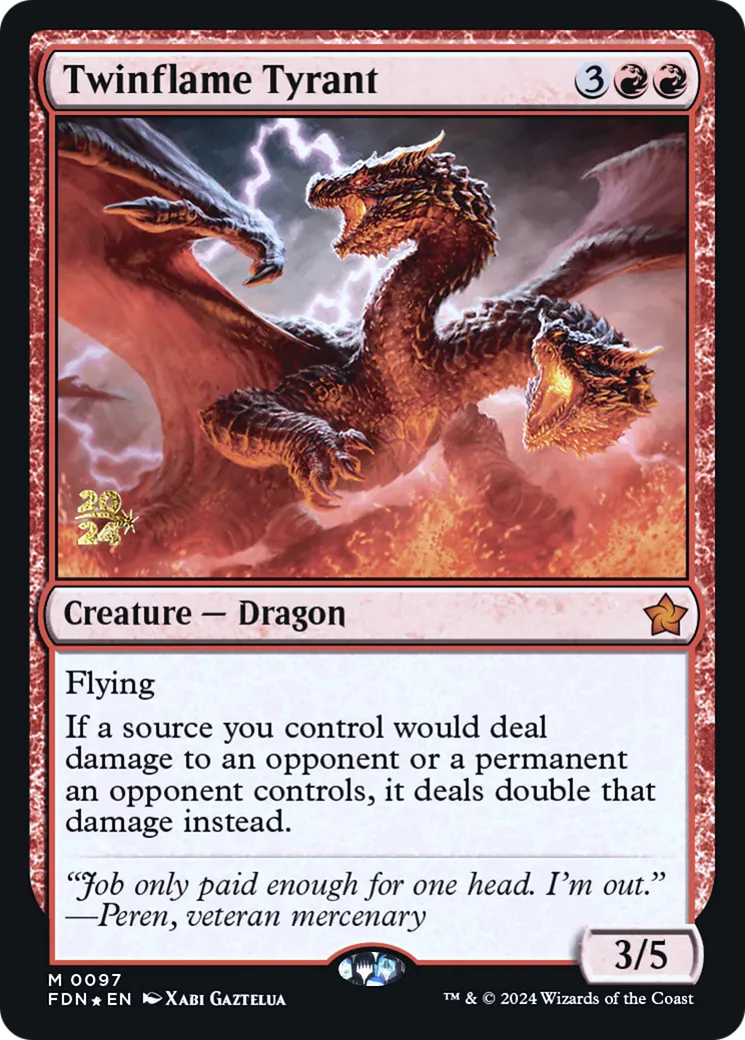 Tyran pyrojumeau — Foundations Promos — Magic: The Gathering