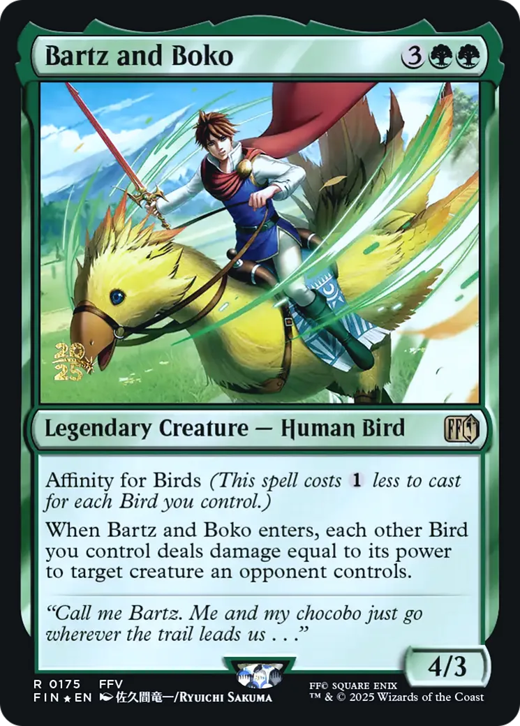 Bartz and Boko — Final Fantasy Promos — Magic: The Gathering