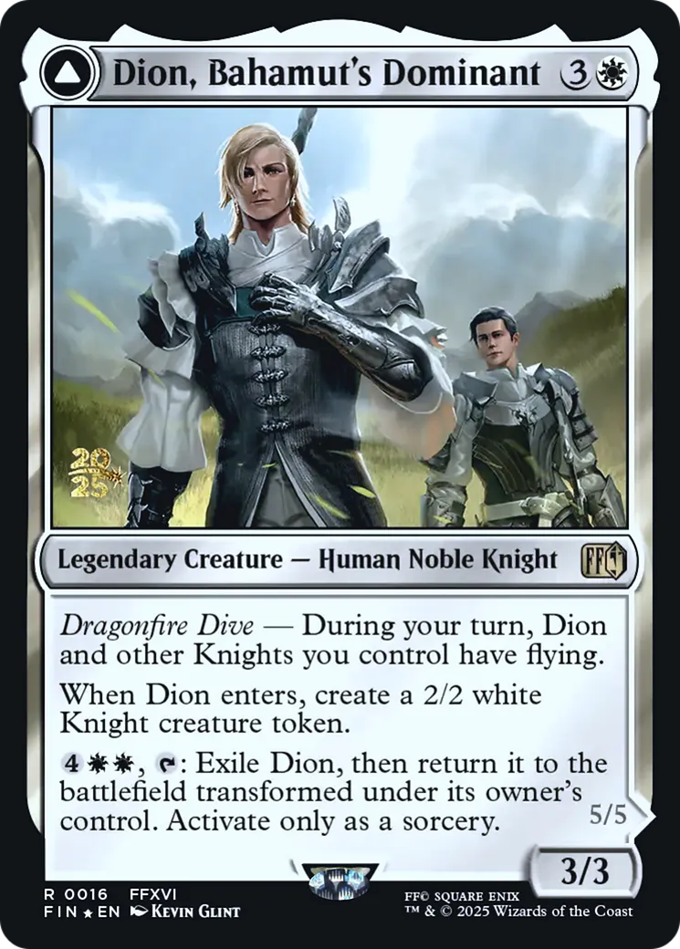 Dion, Émissaire de Bahamut // Bahamut, Primordial de la lumière — Final Fantasy Promos — Magic: The Gathering