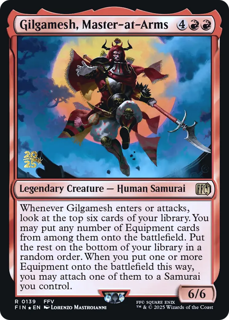 Gilgamesh, Master-at-Arms — Final Fantasy Promos — Magic: The Gathering