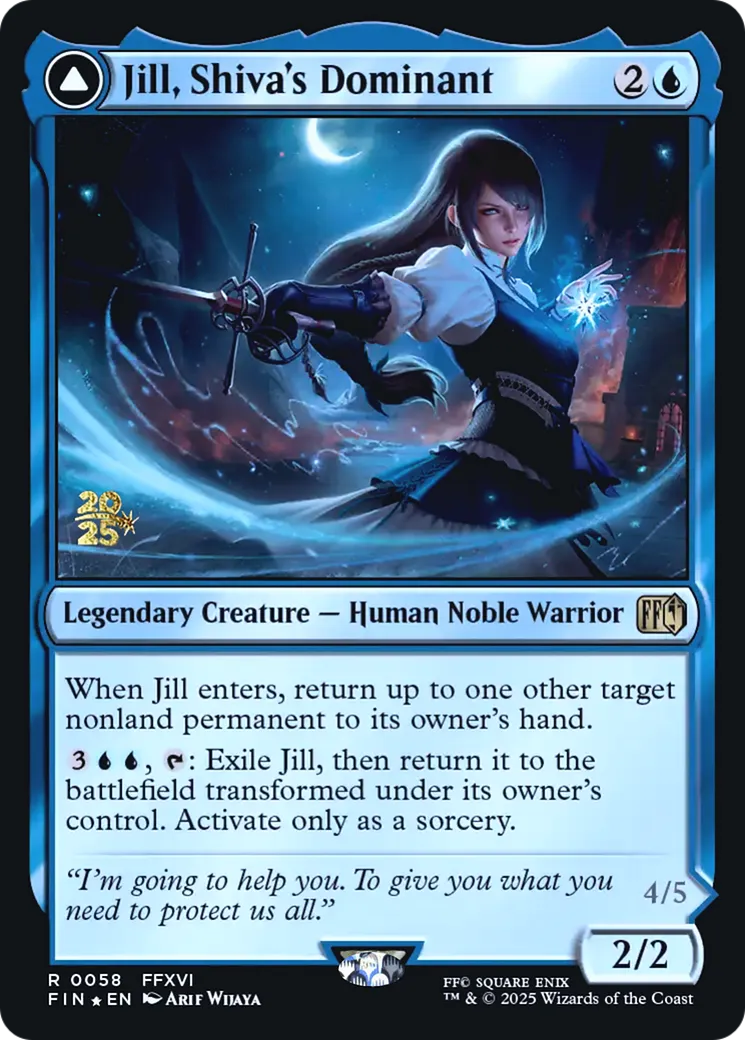 Jill, Shiva's Dominant // Shiva, Warden of Ice from Final Fantasy Promos - Magic: The Gathering