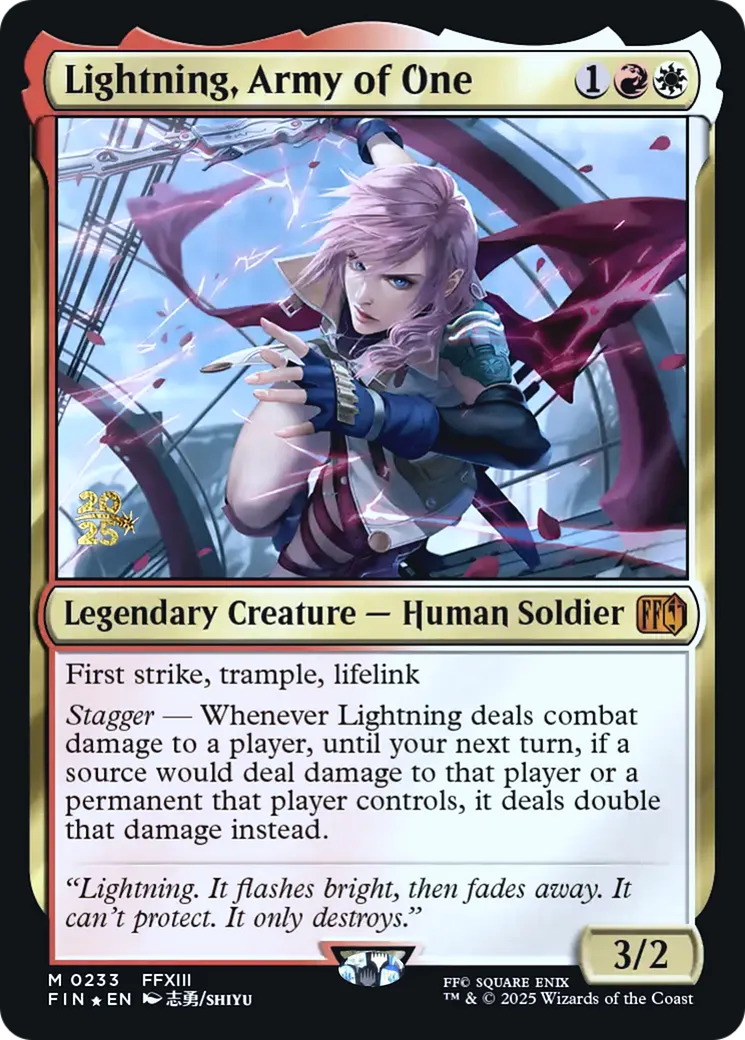Lightning, l'éclair foudroyant — Final Fantasy Promos — Magic: The Gathering