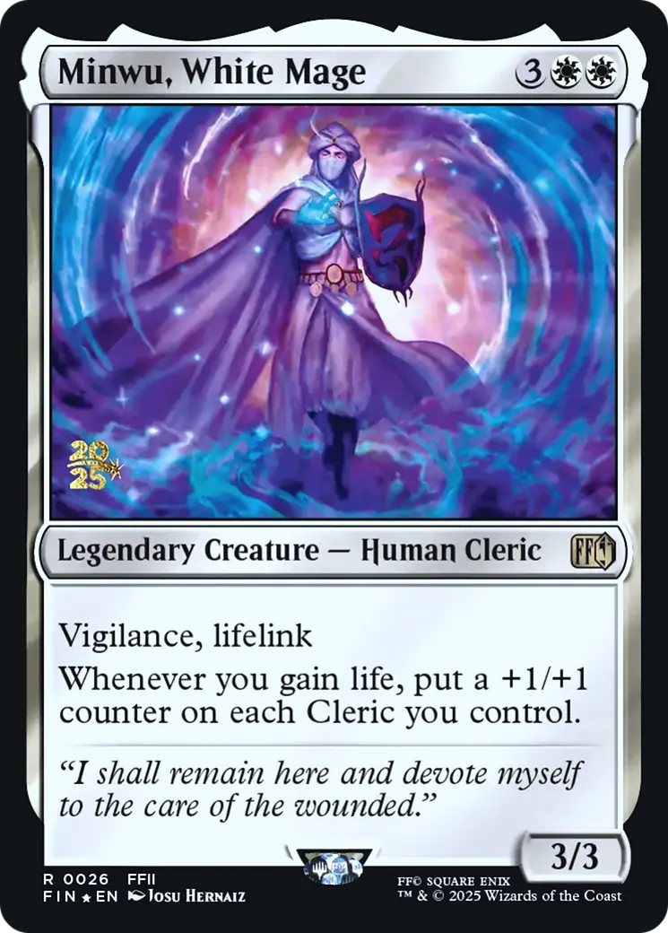 Minnwu, mage blanc — Final Fantasy Promos — Magic: The Gathering