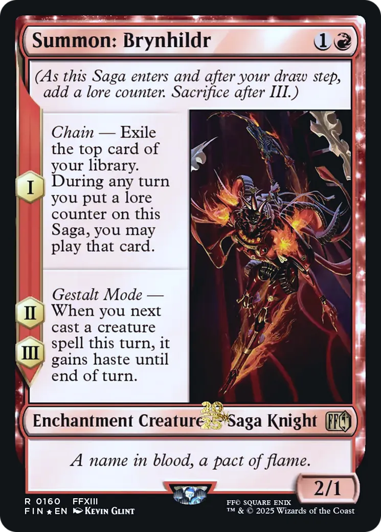 Invocation : Brynhildr — Final Fantasy Promos — Magic: The Gathering