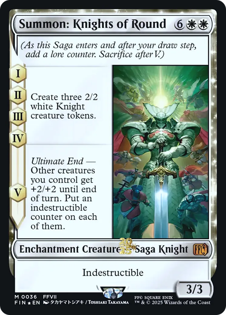 Invocation: Chevaliers de la Table ronde — Final Fantasy Promos — Magic: The Gathering