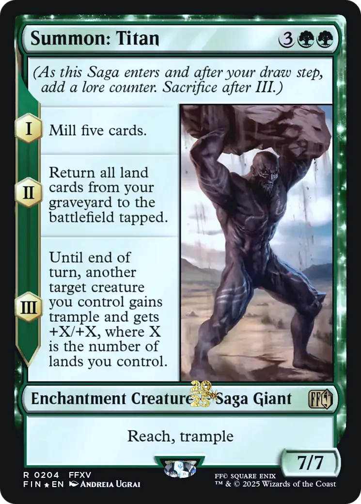 Invocation : Titan — Final Fantasy Promos — Magic: The Gathering