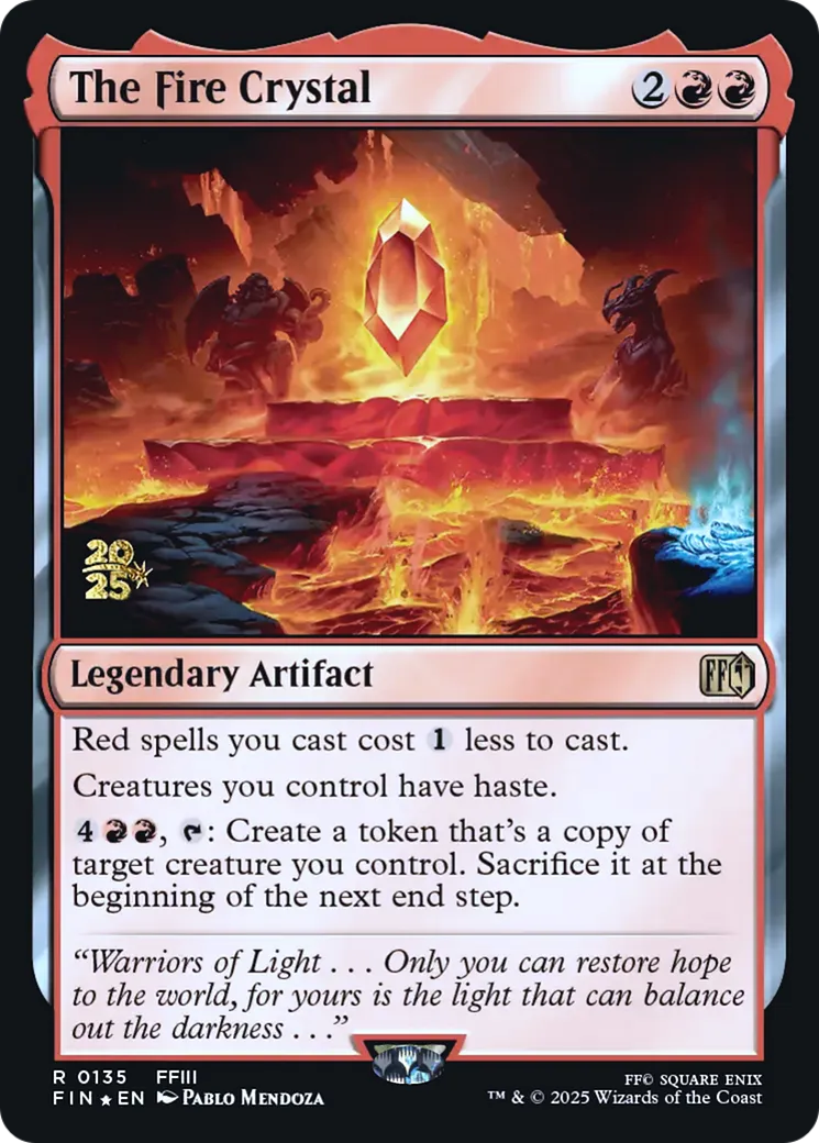 Le Cristal du feu — Final Fantasy Promos — Magic: The Gathering