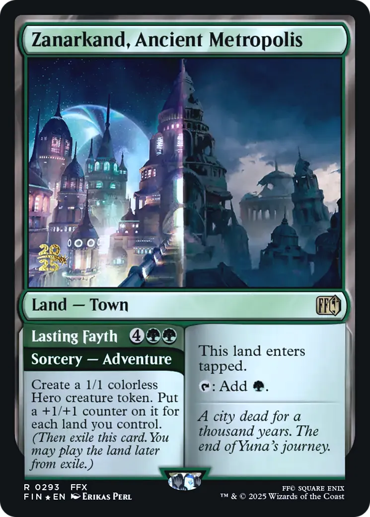 Zanarkand, Ancient Metropolis // Lasting Fayth — Final Fantasy Promos — Magic: The Gathering