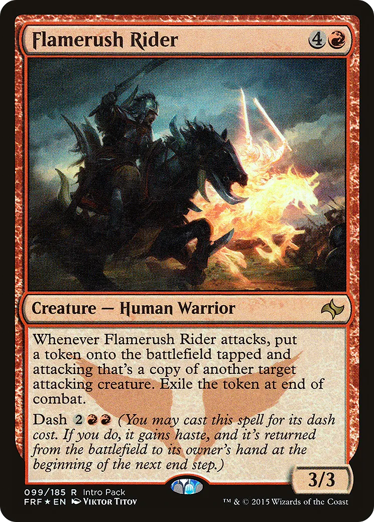 Flamerush Rider from Fate Reforged Promos - Magic: The Gathering