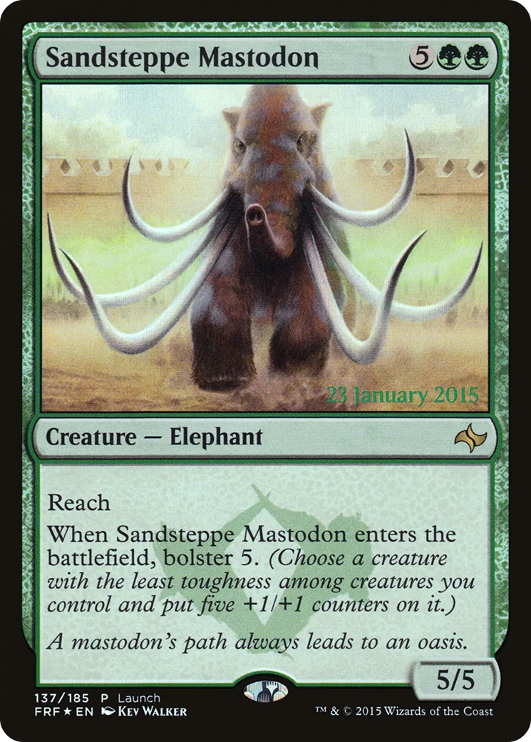 Sandsteppe Mastodon — Fate Reforged Promos — Magic: The Gathering