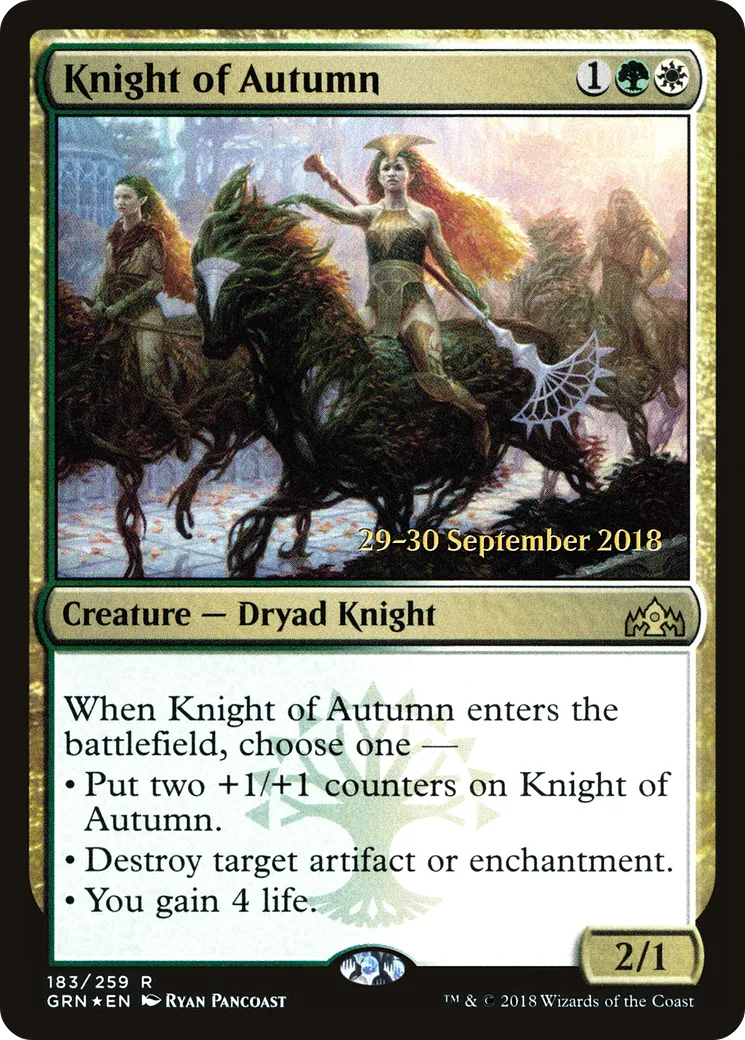Chevalière de l'automne — Guilds of Ravnica Promos — Magic: The Gathering