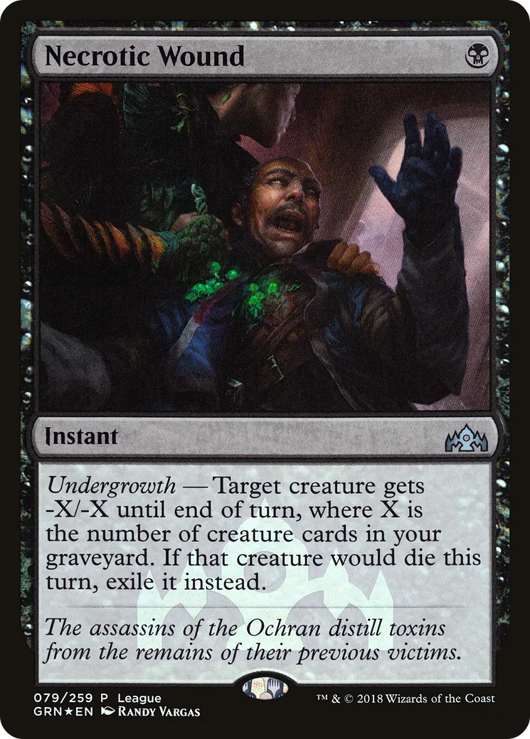 Necrotic Wound — Guilds of Ravnica Promos — Magic: The Gathering
