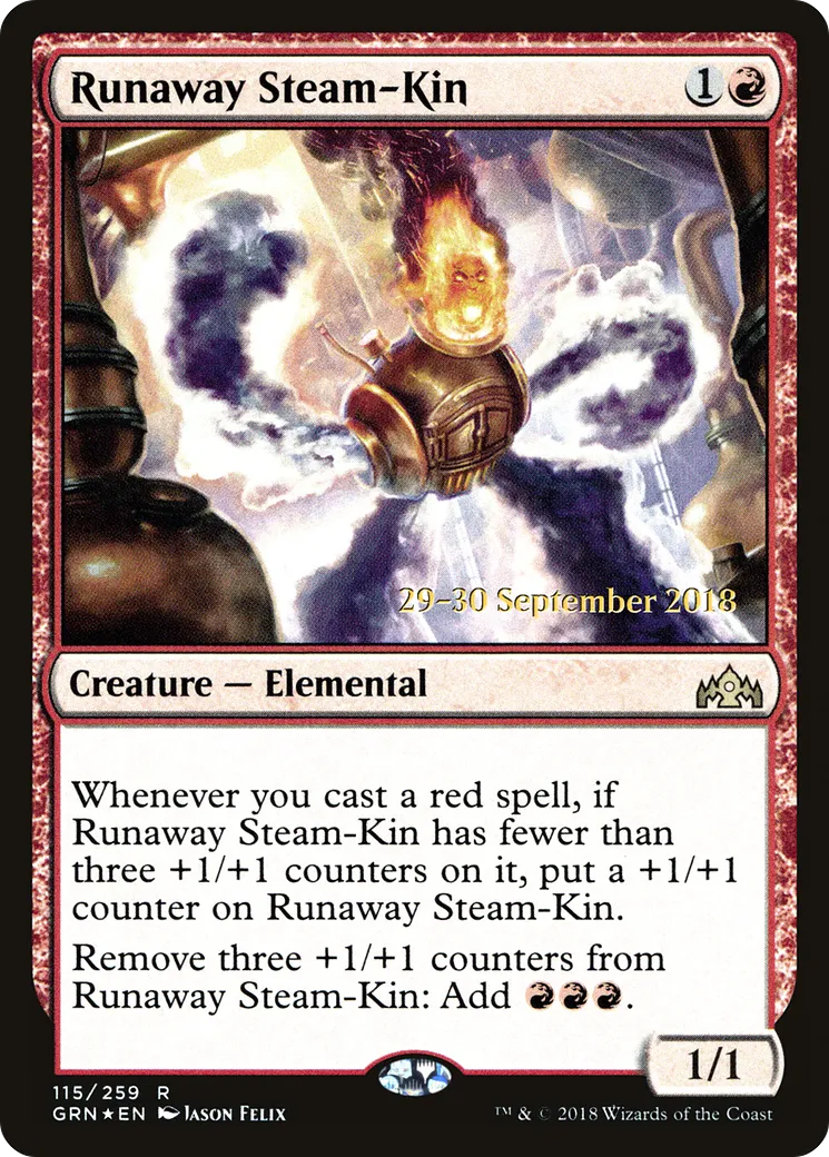 Runaway Steam-Kin — Guilds of Ravnica Promos — Magic: The Gathering
