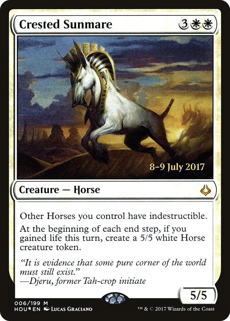 Crested Sunmare — Hour of Devastation Promos — Magic: The Gathering