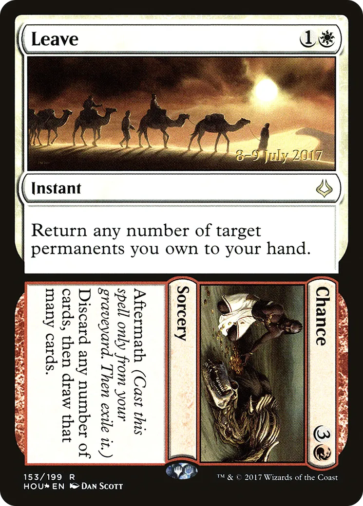 Laisser // Hasard — Hour of Devastation Promos — Magic: The Gathering