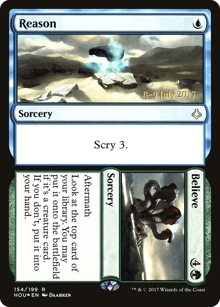 Reason // Believe — Hour of Devastation Promos — Magic: The Gathering