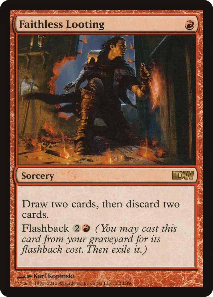 Faithless Looting — IDW Comics Inserts — Magic: The Gathering