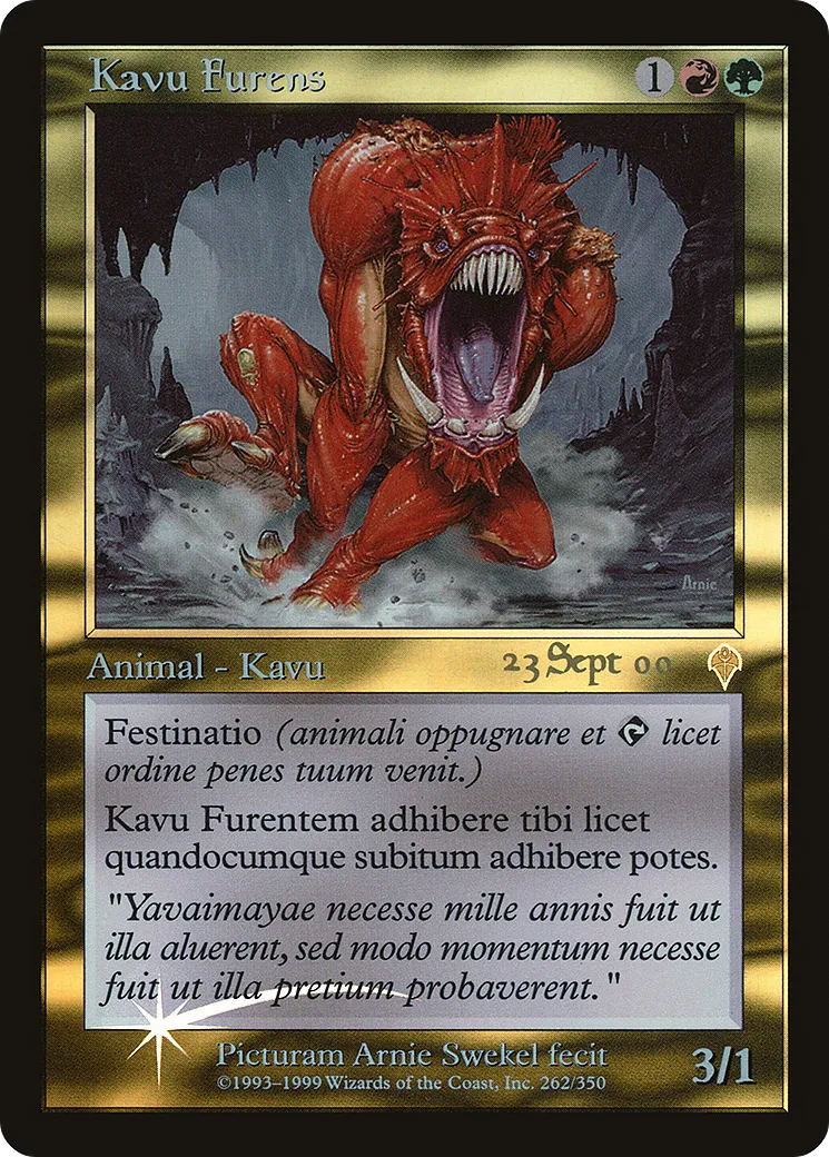 Raging Kavu — Invasion Promos — Magic: The Gathering