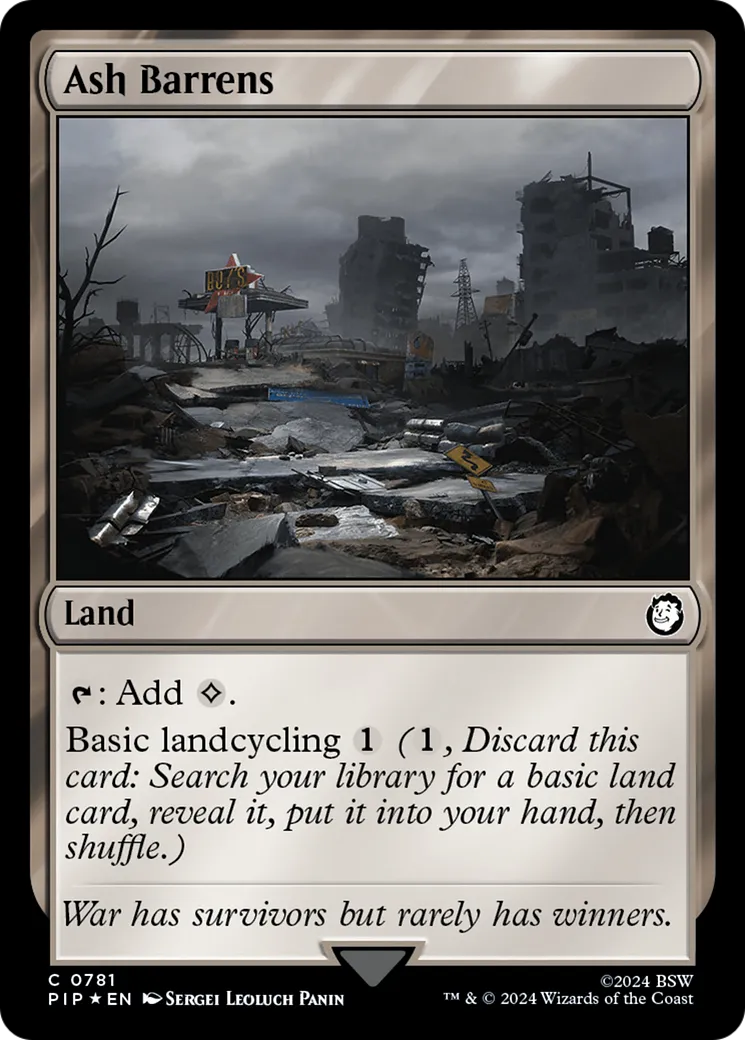Landes cendreuses — Fallout — Magic: The Gathering
