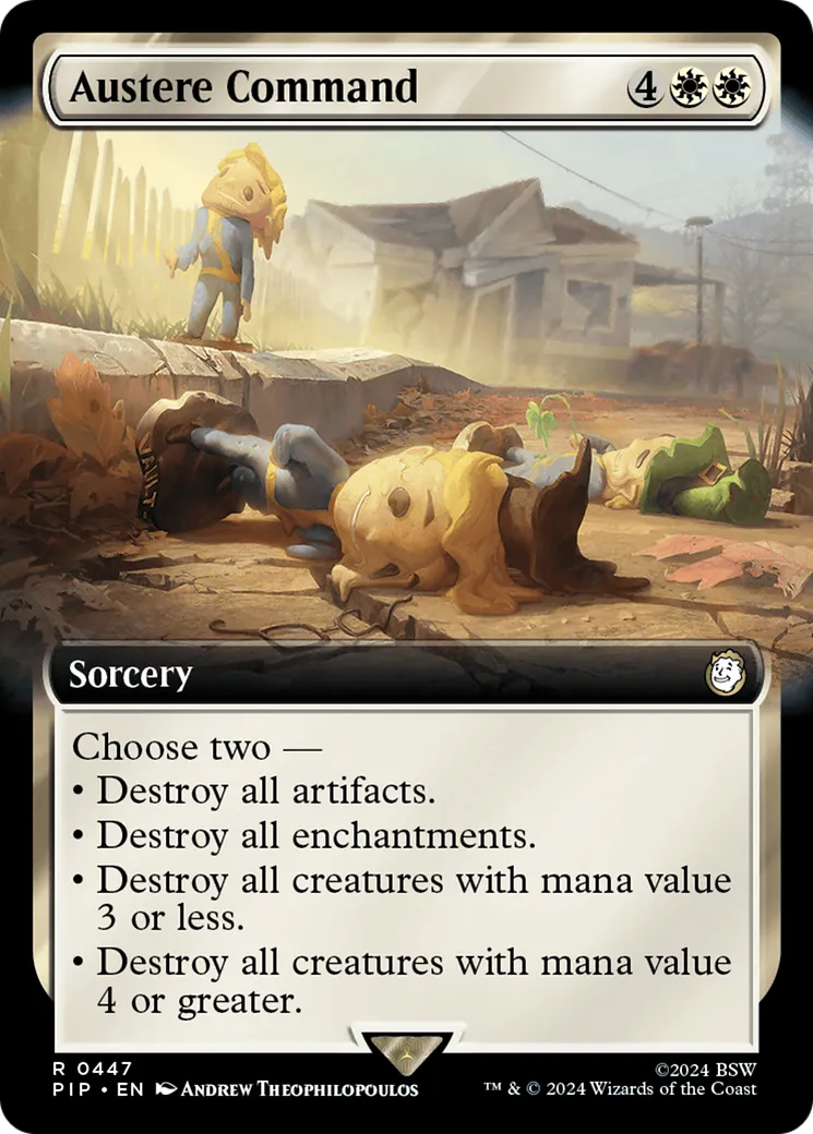 Austere Command from Fallout - Magic: The Gathering