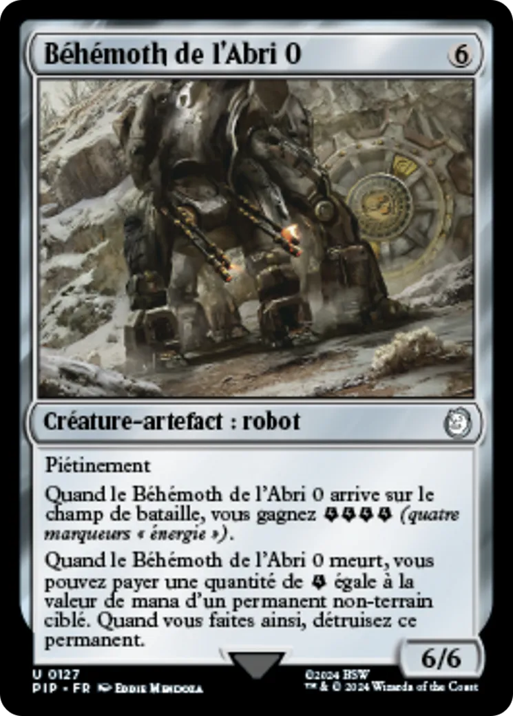 Béhémoth de l'Abri 0 — Fallout — Magic: The Gathering