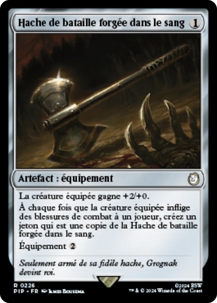 Hache de bataille forgée dans le sang — Fallout — Magic: The Gathering