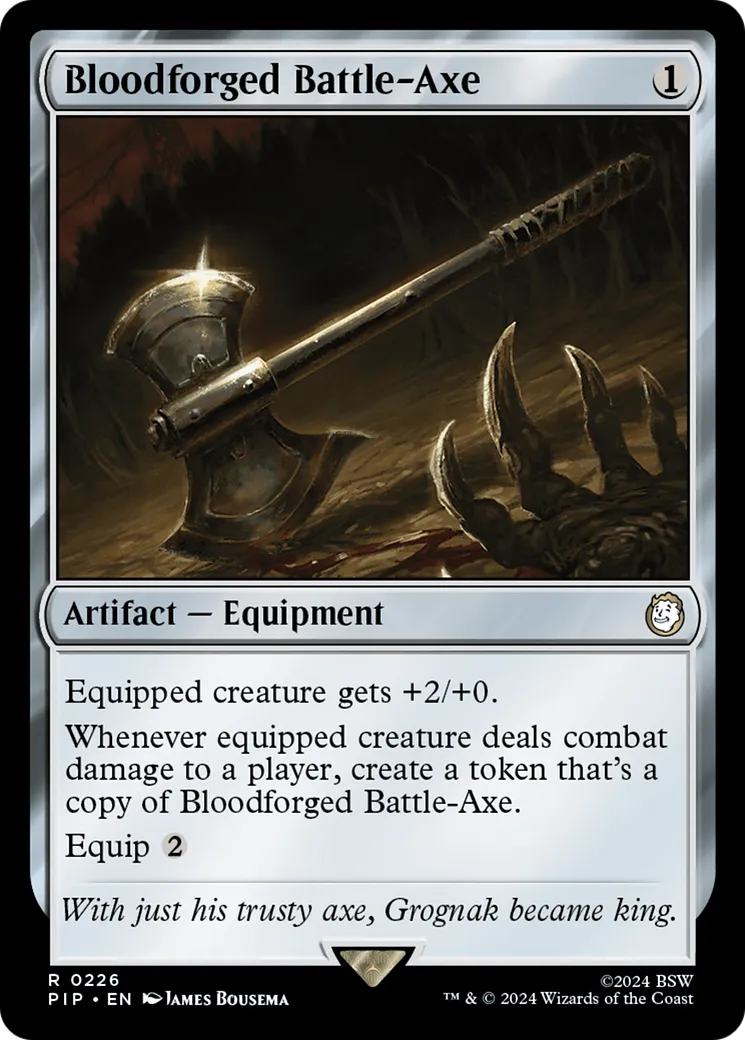 Bloodforged Battle-Axe — Fallout — Magic: The Gathering