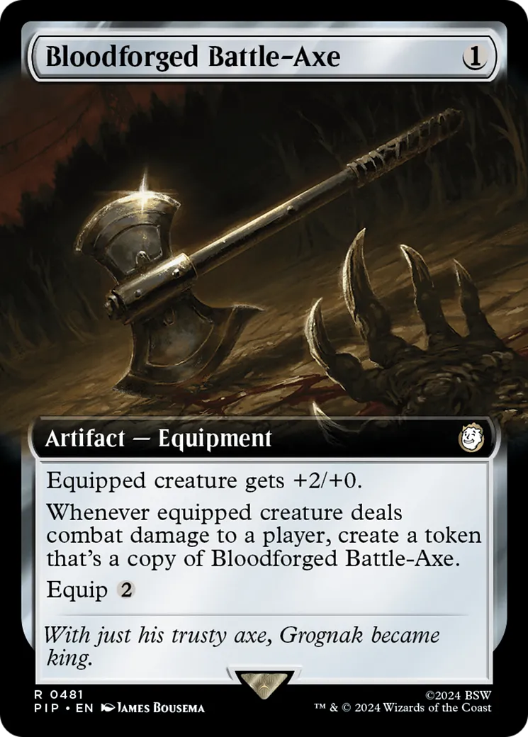 Hache de bataille forgée dans le sang — Fallout — Magic: The Gathering