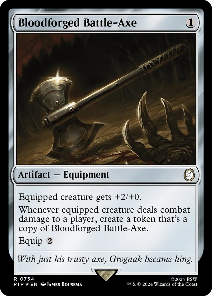Bloodforged Battle-Axe — Fallout — Magic: The Gathering