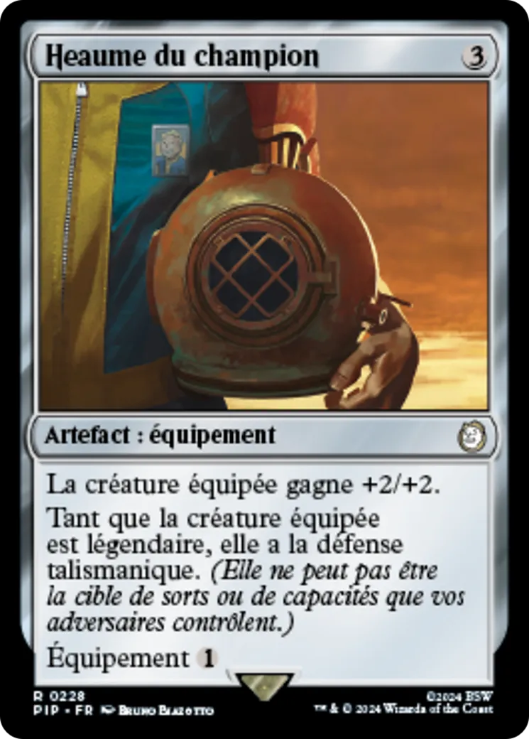 Heaume du champion — Fallout — Magic: The Gathering
