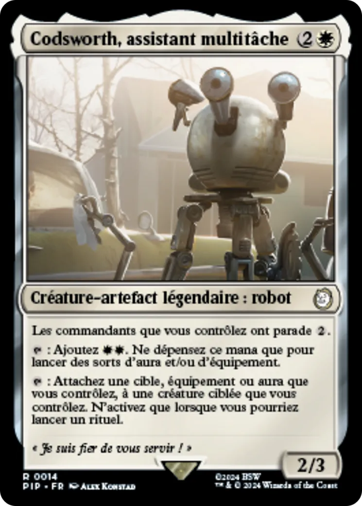 Codsworth, assistant multitâche from Fallout - Magic: The Gathering