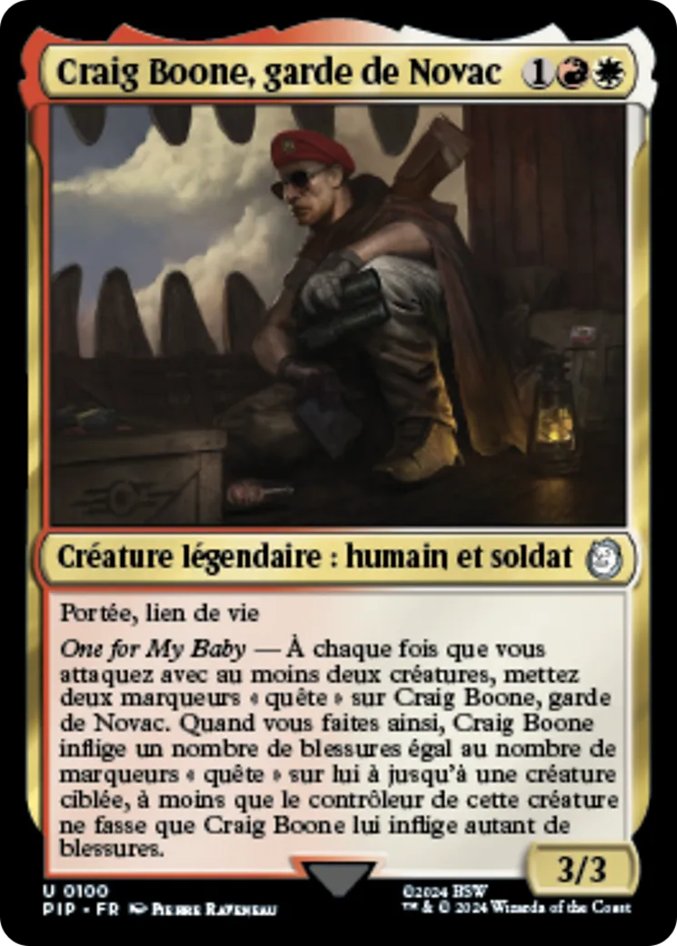 Craig Boone, garde de Novac — Fallout — Magic: The Gathering