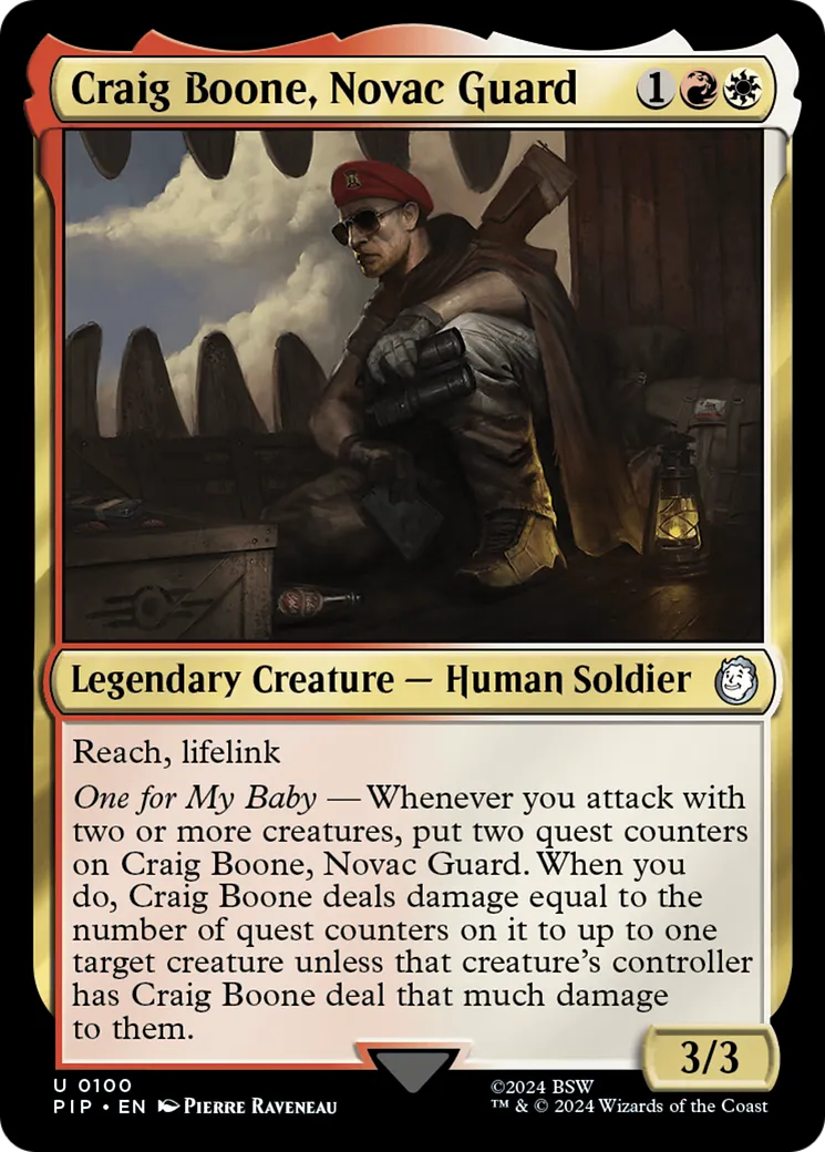 Craig Boone, garde de Novac — Fallout — Magic: The Gathering